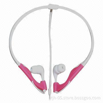 Cheap Neckband Headphone with Microphone, 32 Ohms Impedance and 20-20,000Hz Frequency Response